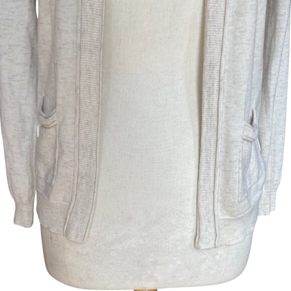 Banana Republic Wool Cashmere Open Cardigan Coastal Grandma Academia Basic-M - Picture 4 of 13